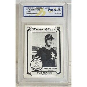 Rare Vintage Mark McGwire 1989 Chong Modesto A's #35 ALUMNI WCG 10 GEM MINT